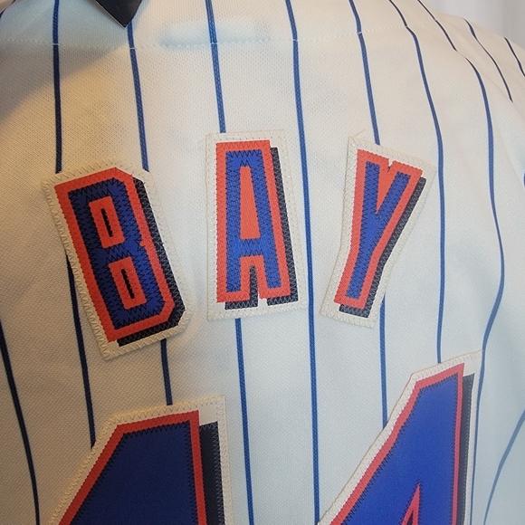 Majestic White and Blue Pinstripe Jersey - Picture 4 of 10